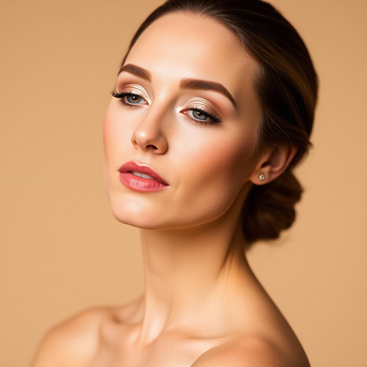Same client with luminous soft glam bridal makeup